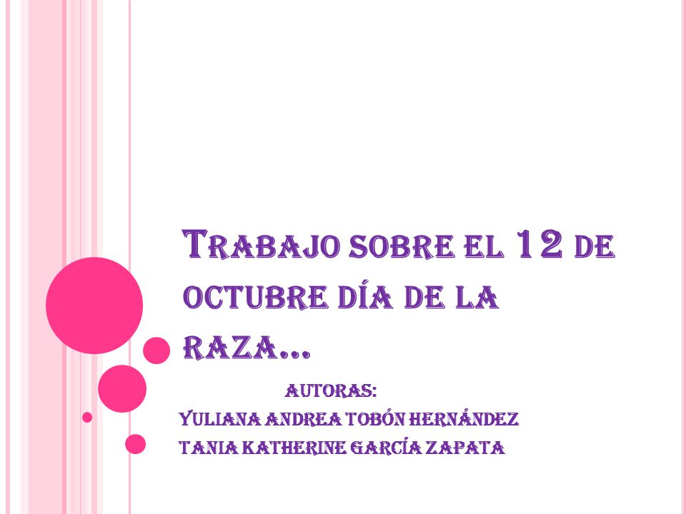 Trabajo sobre el 12 de octubre día de la raza…