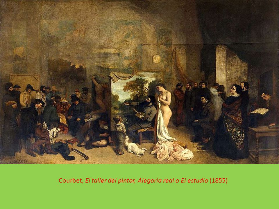 Courbet, El taller del pintor, Alegoría real o El estudio (1855)