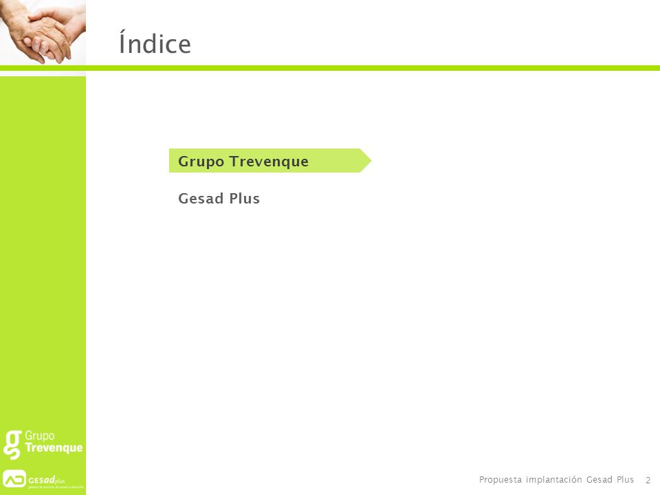 Índice Grupo Trevenque Gesad Plus Propuesta implantación Gesad Plus 2