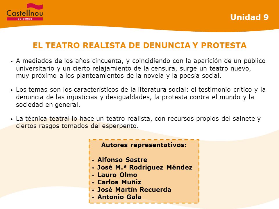 EL TEATRO REALISTA DE DENUNCIA Y PROTESTA