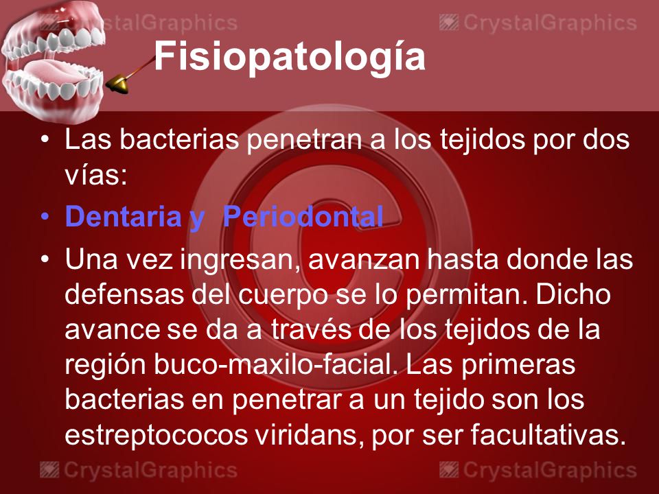Fisiopatología Las bacterias penetran a los tejidos por dos vías: