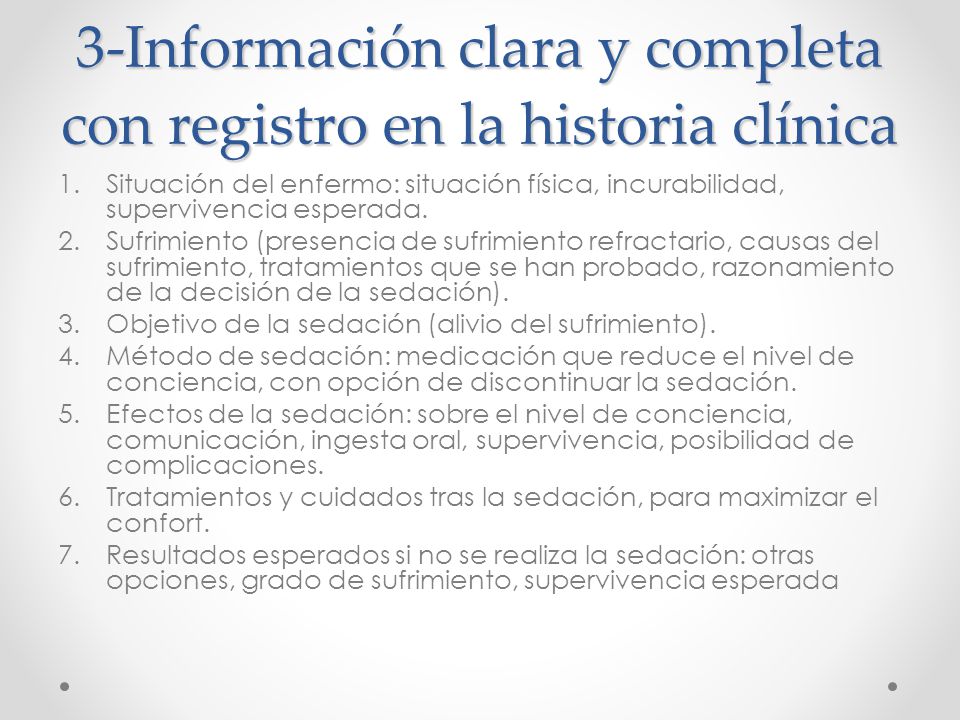 3-Información clara y completa con registro en la historia clínica