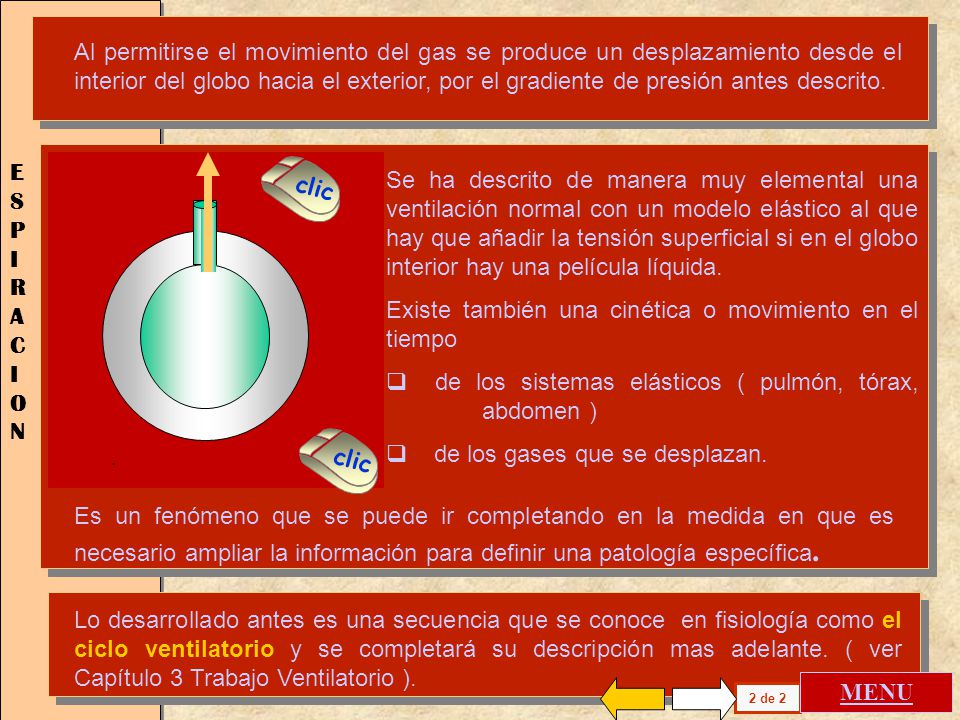 Al permitirse el movimiento del gas se produce un desplazamiento desde el interior del globo hacia el exterior, por el gradiente de presión antes descrito.