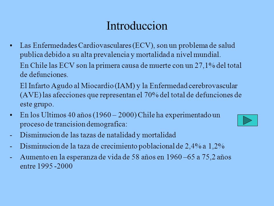Introduccion Las Enfermedades Cardiovasculares (ECV), son un problema de salud publica debido a su alta prevalencia y mortalidad a nivel mundial.