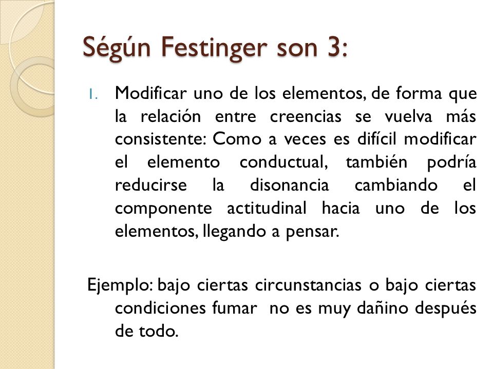Ségún Festinger son 3: