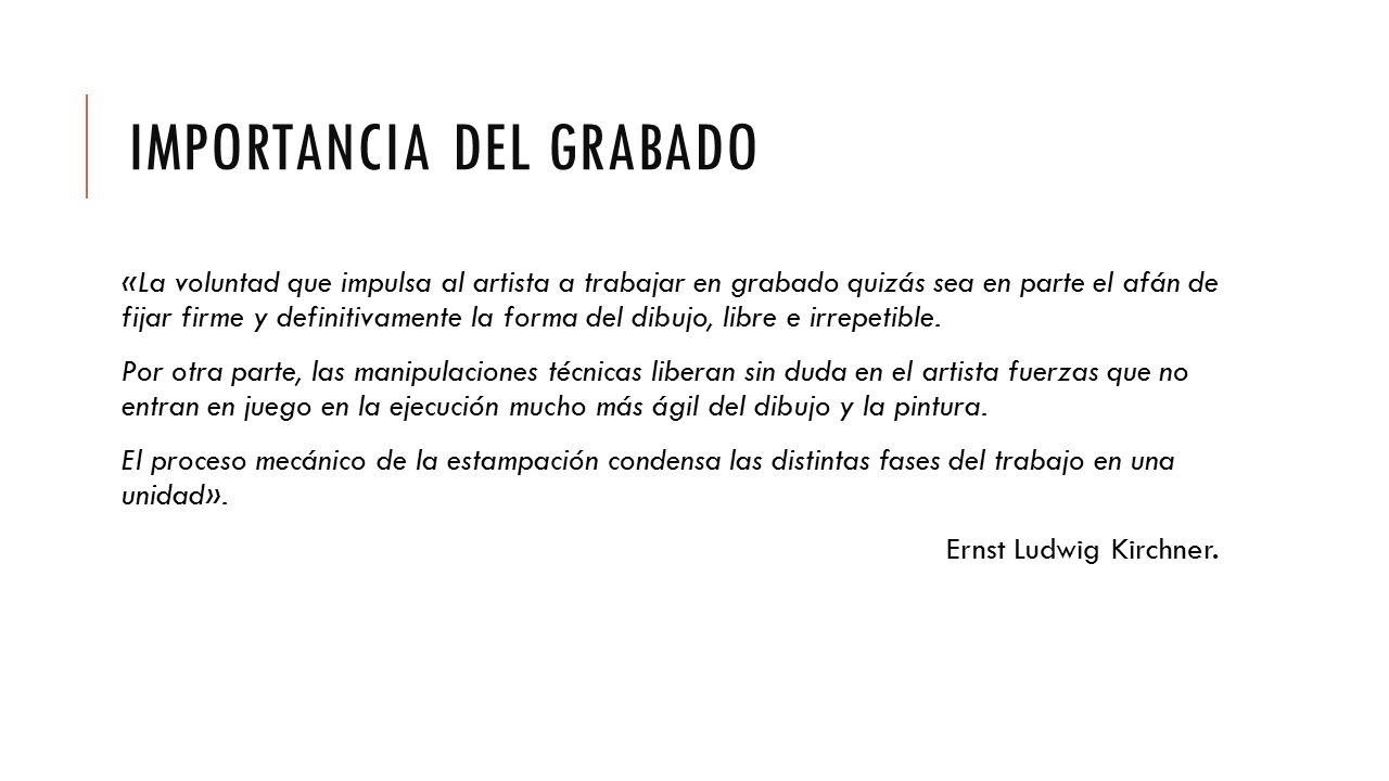 Importancia del grabado