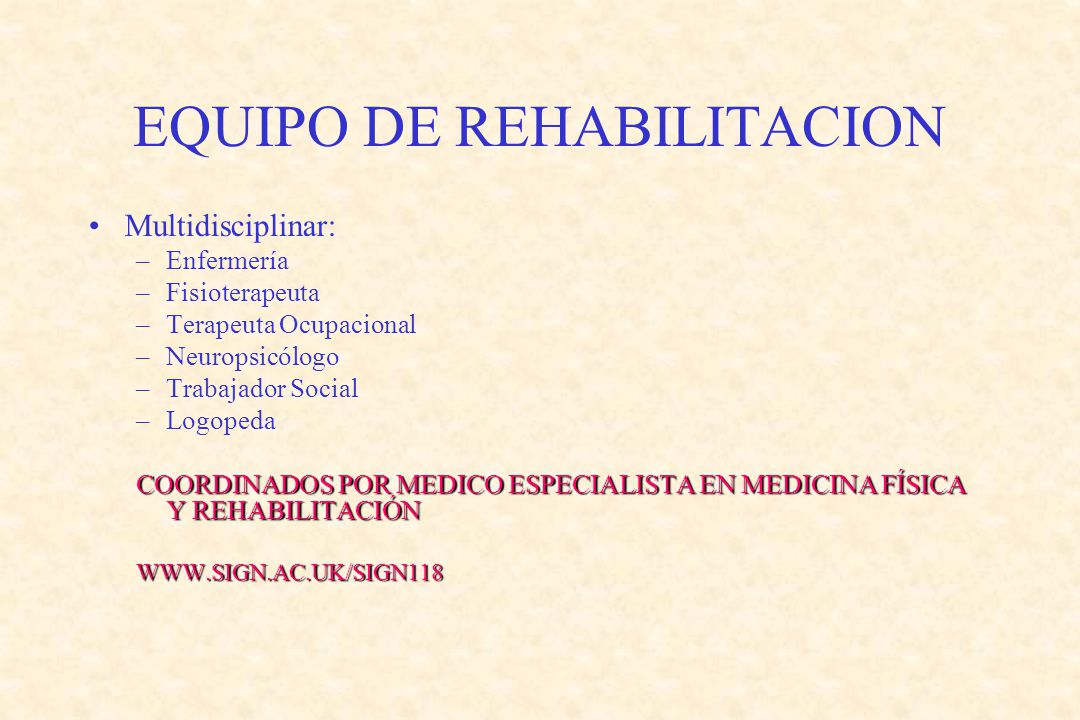 EQUIPO DE REHABILITACION