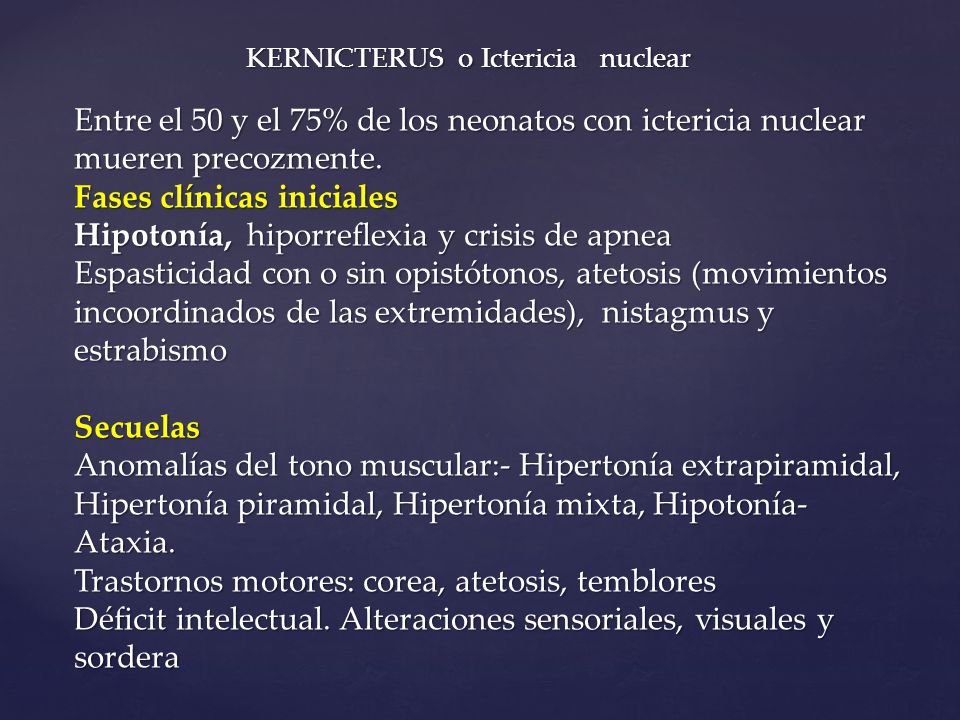 KERNICTERUS o Ictericia nuclear