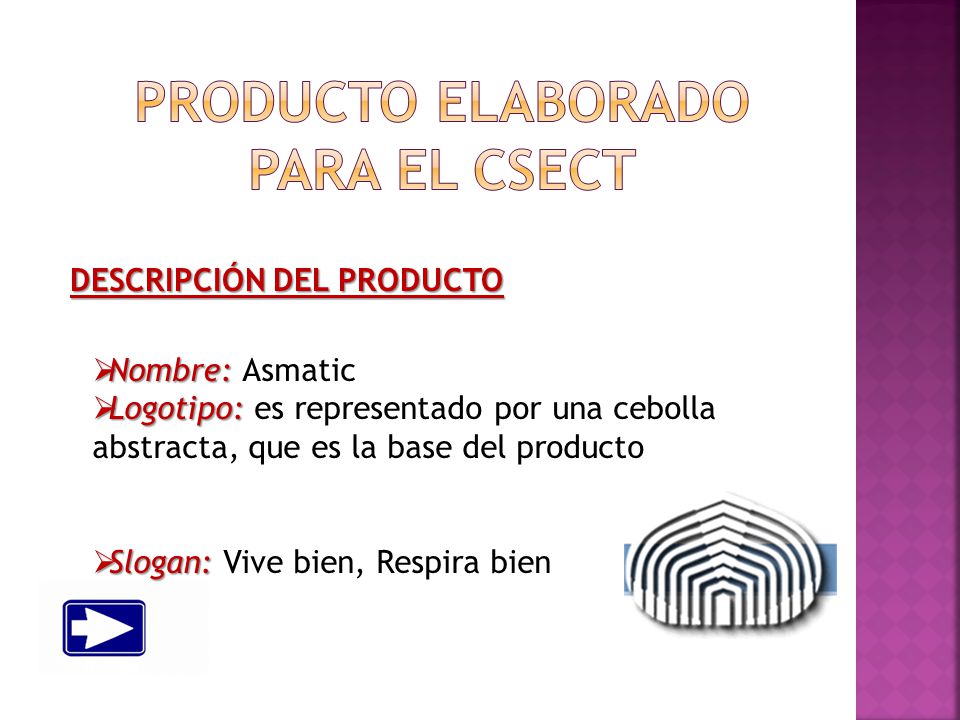 Producto elaborado para el csect