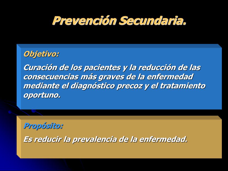 Prevención Secundaria.