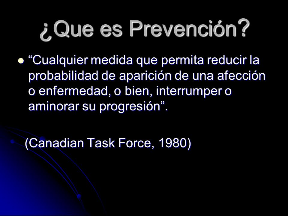 ¿Que es Prevención
