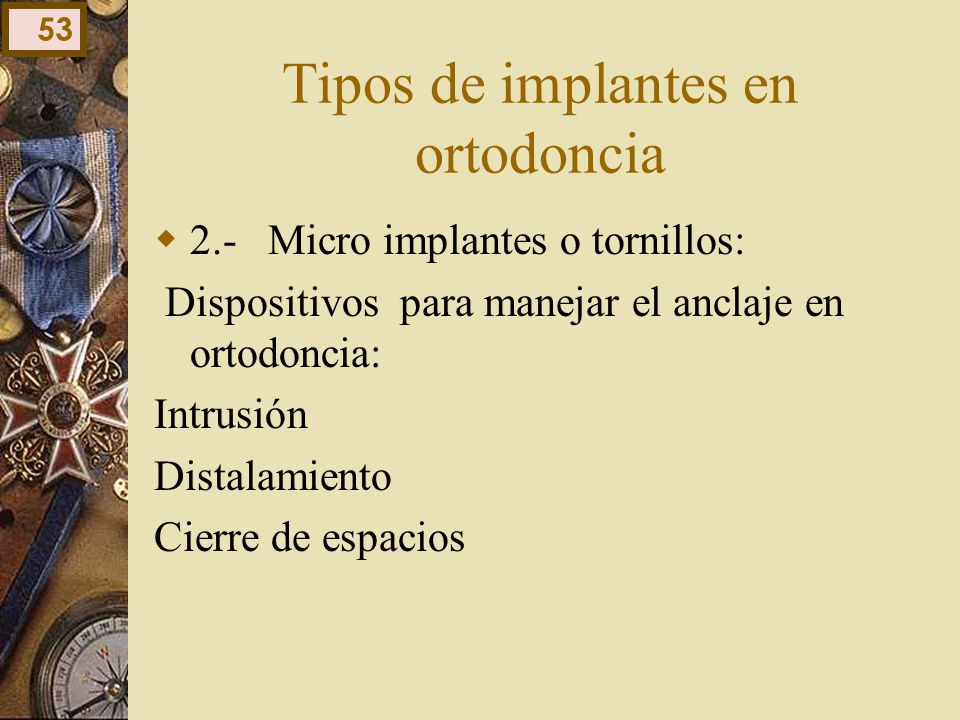 Tipos de implantes en ortodoncia