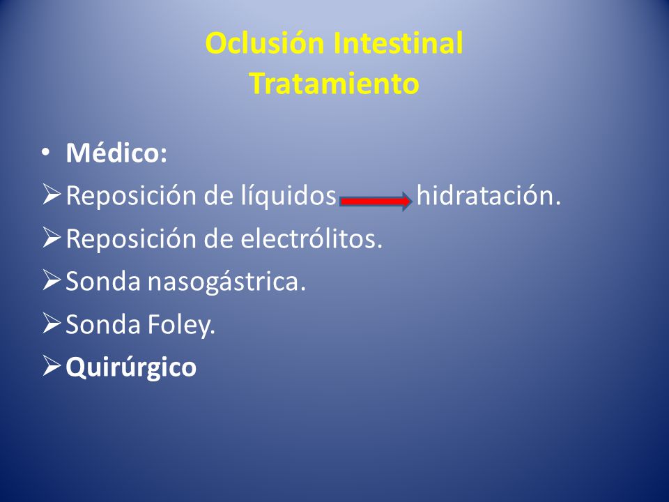 Oclusión Intestinal Tratamiento