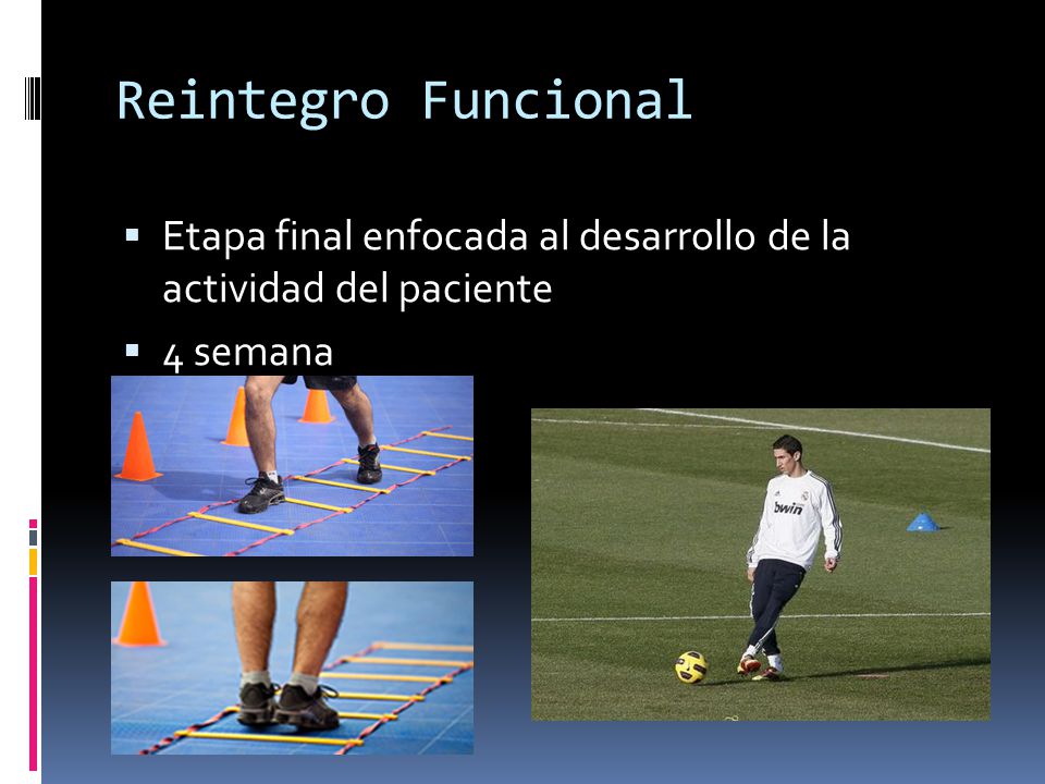 Reintegro Funcional Etapa final enfocada al desarrollo de la actividad del paciente 4 semana