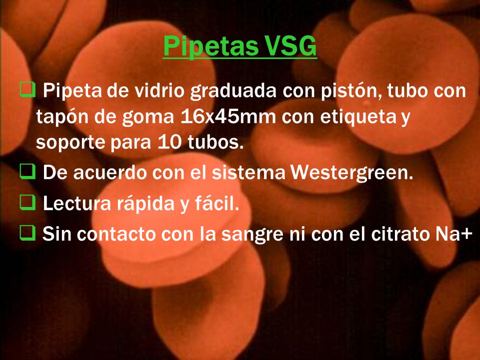 Pipetas VSG Pipeta de vidrio graduada con pistón, tubo con tapón de goma 16x45mm con etiqueta y soporte para 10 tubos.