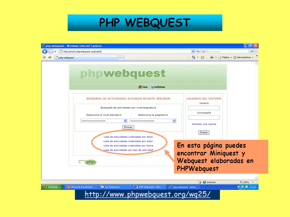 PHP WEBQUEST