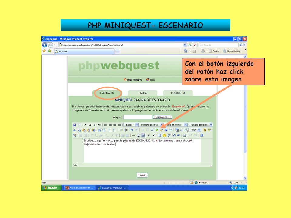 PHP MINIQUEST- ESCENARIO