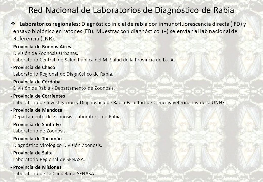 Red Nacional de Laboratorios de Diagnóstico de Rabia