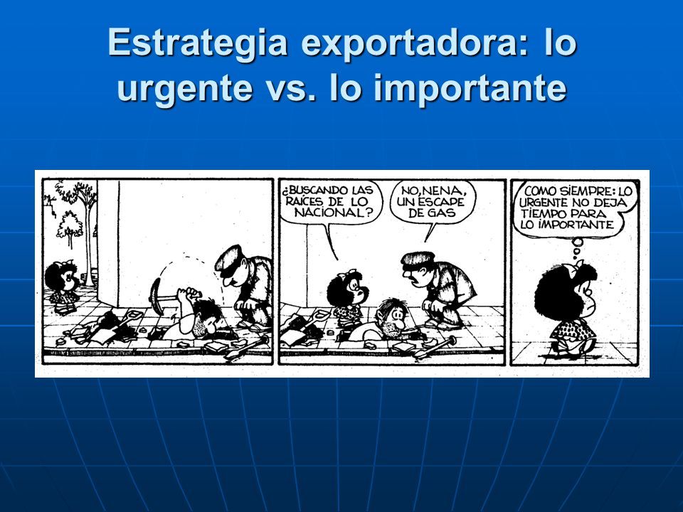 Estrategia exportadora: lo urgente vs. lo importante