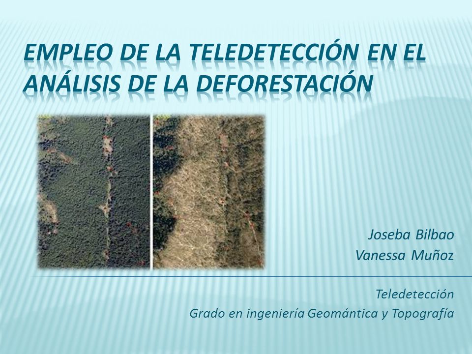 EMPLEO DE LA TELEDETECCIÓN EN EL ANÁLISIS DE LA DEFORESTACIÓN