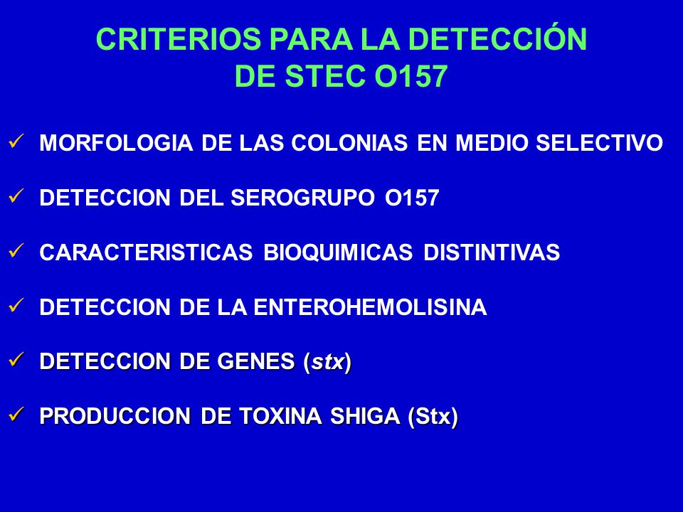 CRITERIOS PARA LA DETECCIÓN