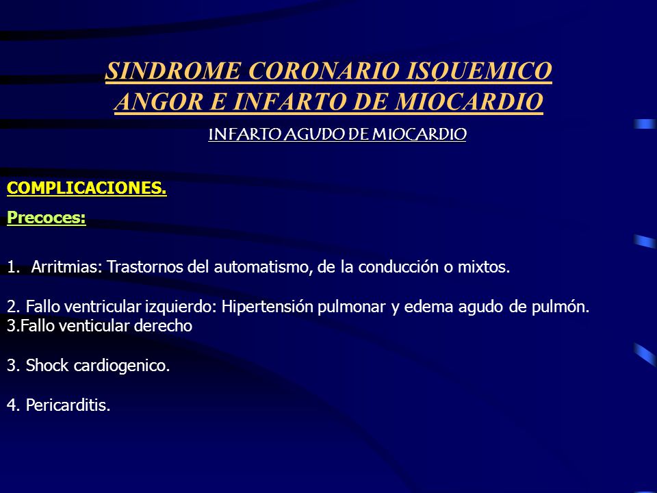 SINDROME CORONARIO ISQUEMICO ANGOR E INFARTO DE MIOCARDIO