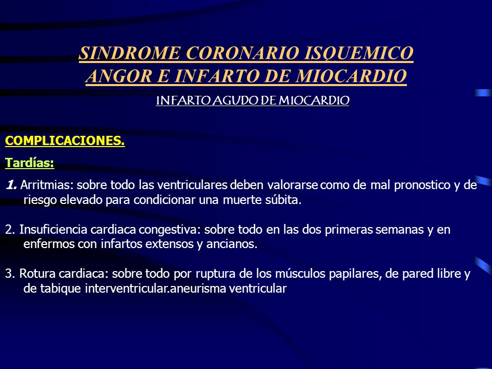 SINDROME CORONARIO ISQUEMICO ANGOR E INFARTO DE MIOCARDIO