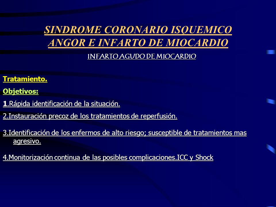 SINDROME CORONARIO ISQUEMICO ANGOR E INFARTO DE MIOCARDIO