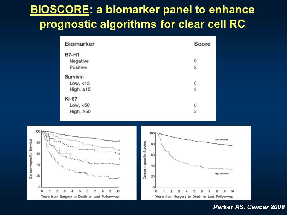 BIOSCORE: a biomarker panel to enhance prognostic algorithms for clear cell RC