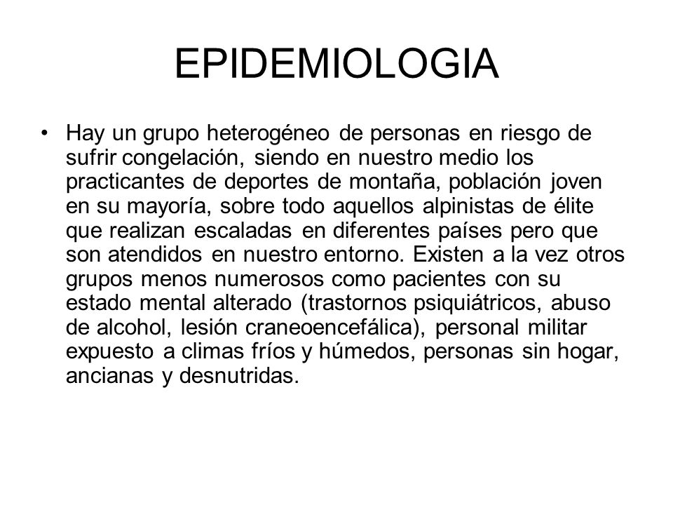 EPIDEMIOLOGIA