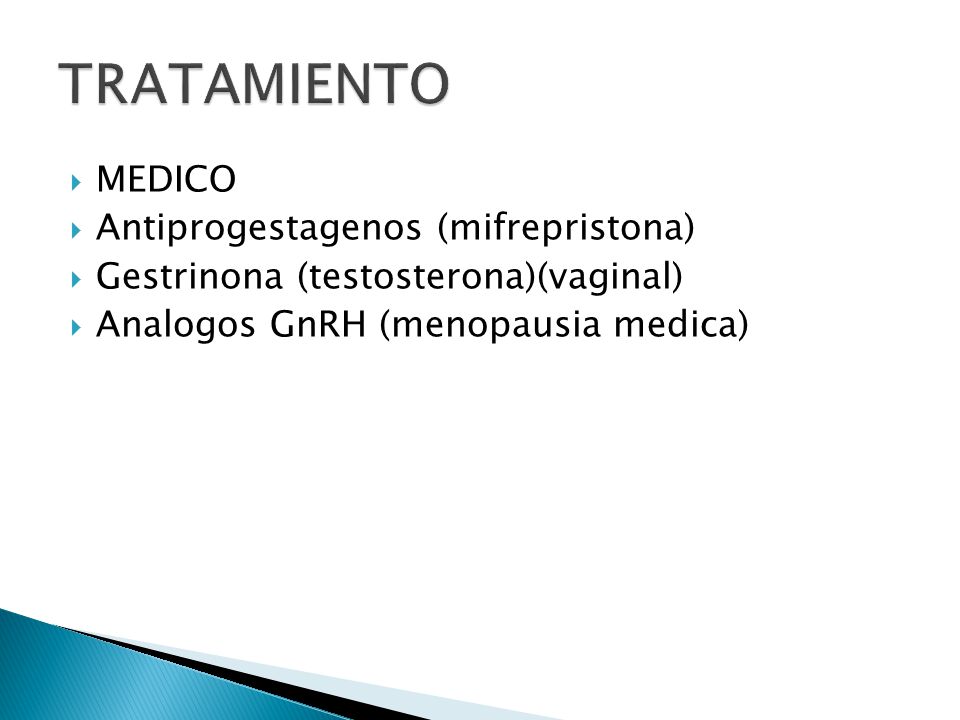 TRATAMIENTO MEDICO Antiprogestagenos (mifrepristona)