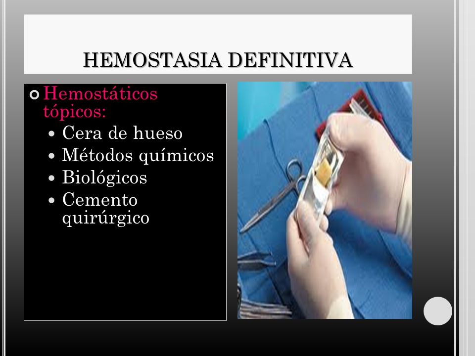 HEMOSTASIA DEFINITIVA