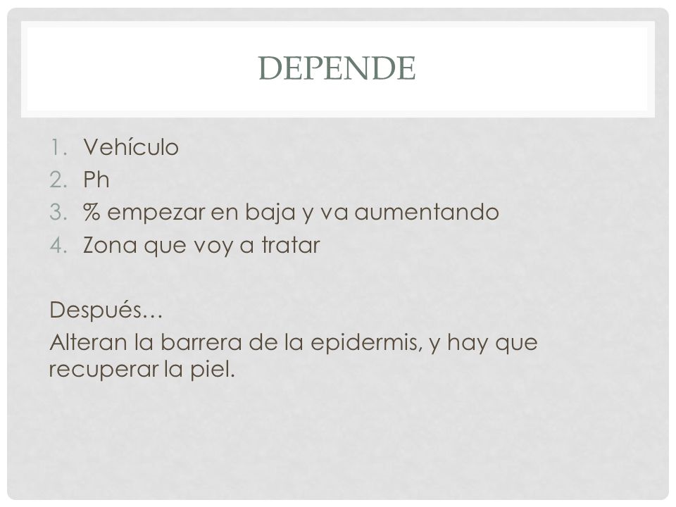 depende Vehículo Ph % empezar en baja y va aumentando