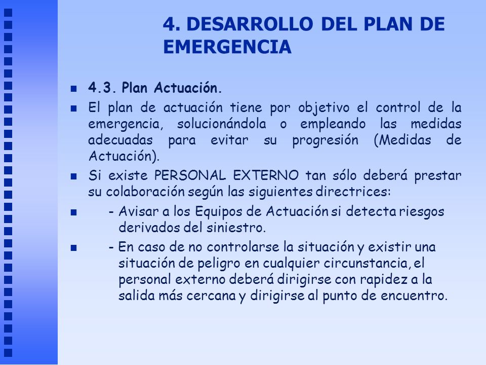4. DESARROLLO DEL PLAN DE EMERGENCIA