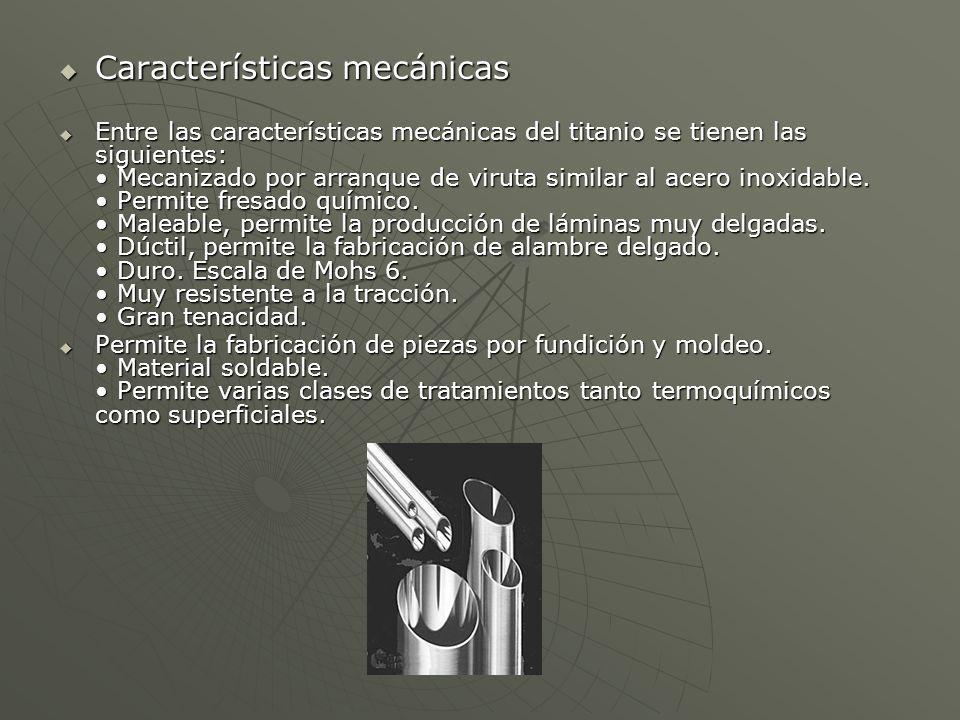 Características mecánicas