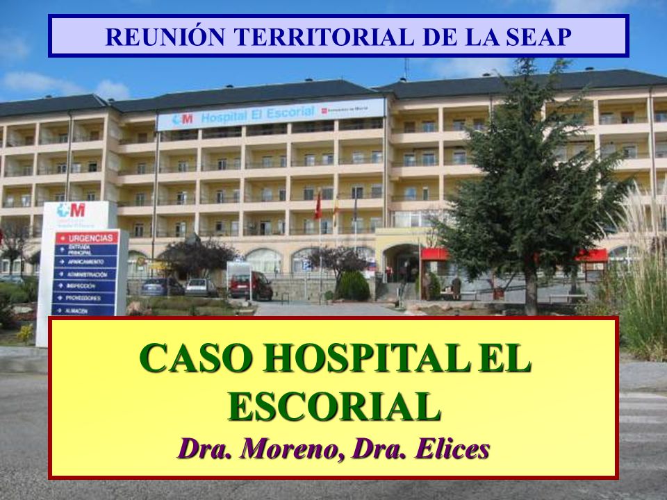 REUNIÓN TERRITORIAL DE LA SEAP CASO HOSPITAL EL ESCORIAL