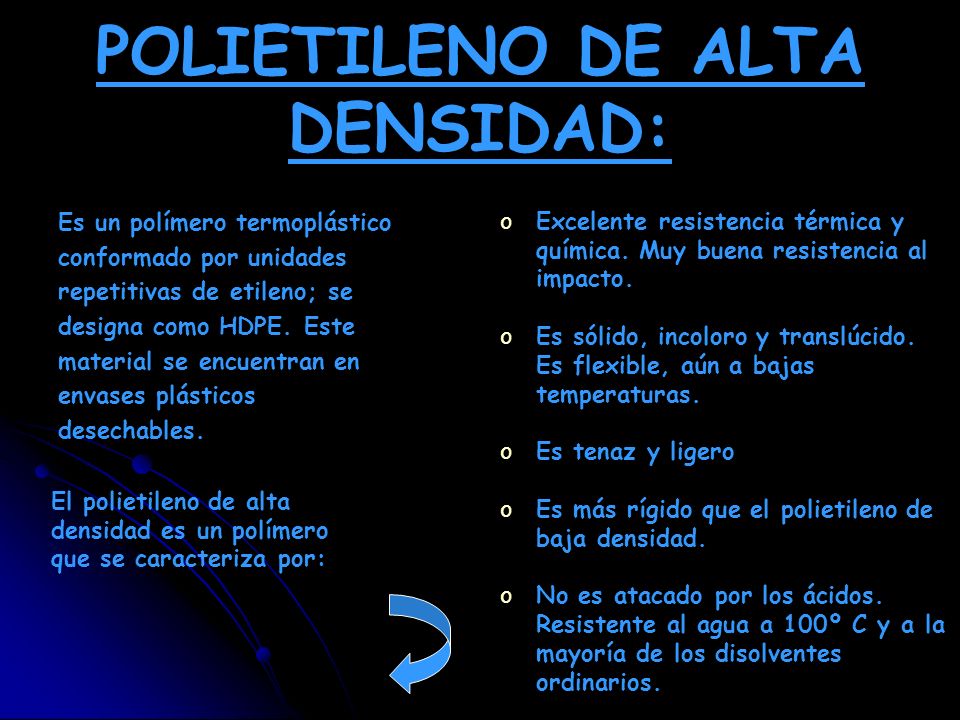 POLIETILENO DE ALTA DENSIDAD: