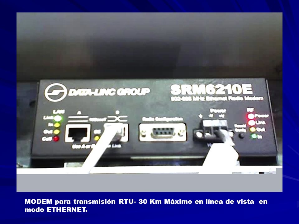 MODEM para transmisión RTU- 30 Km Máximo en línea de vista en