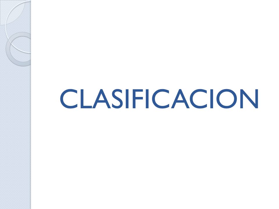 CLASIFICACION