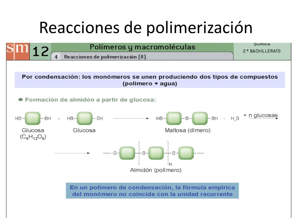 Reacciones de polimerización