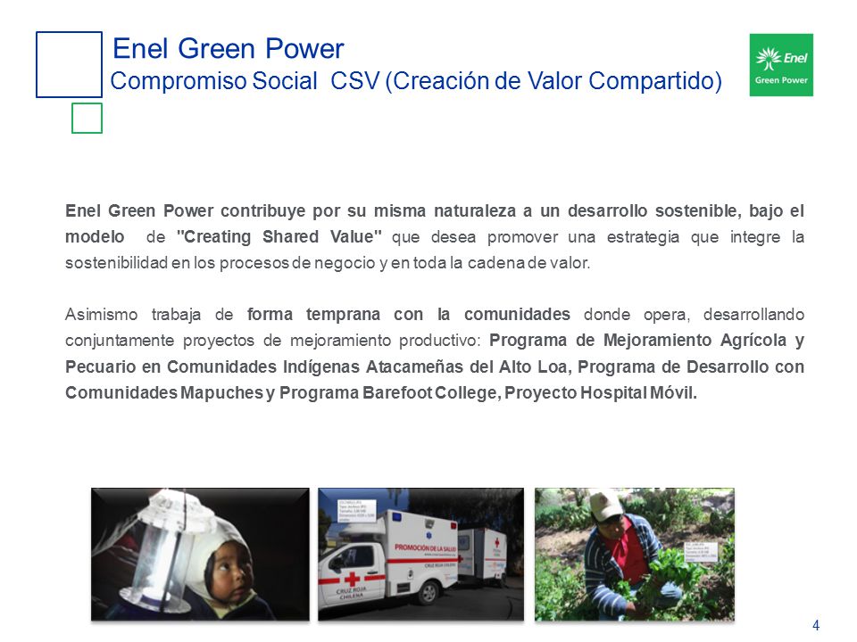 Enel Green Power Compromiso Social CSV (Creación de Valor Compartido)