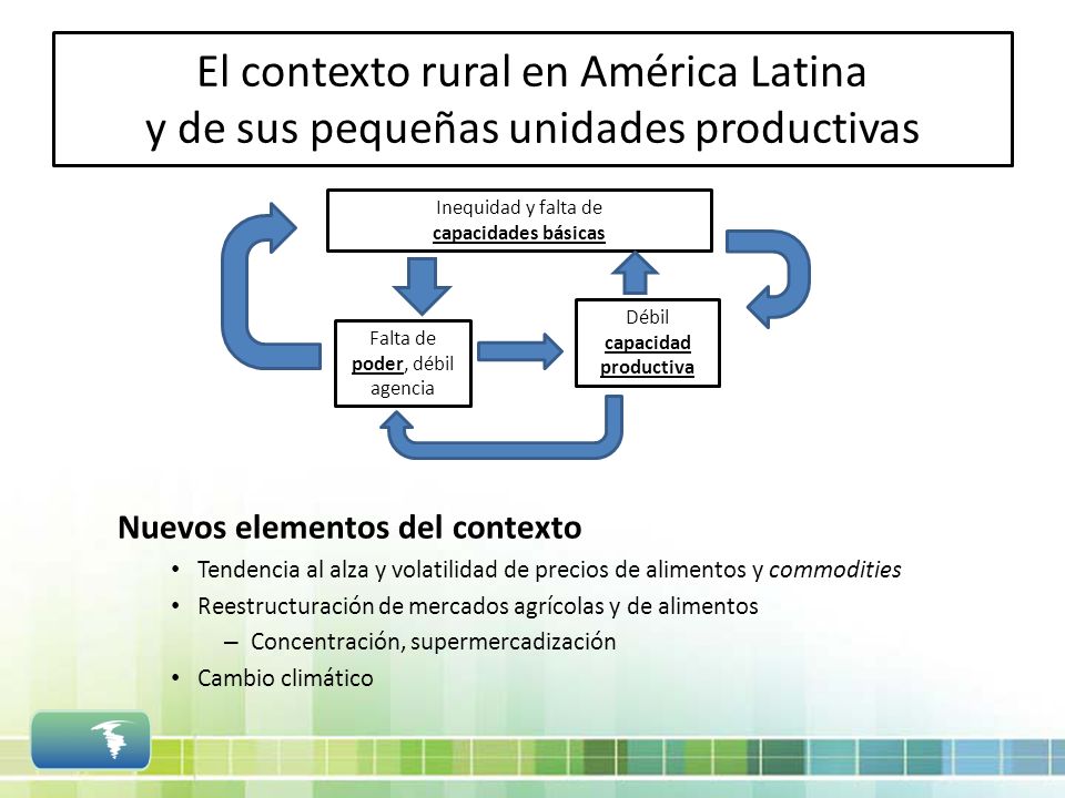 El contexto rural en América Latina y de sus pequeñas unidades productivas