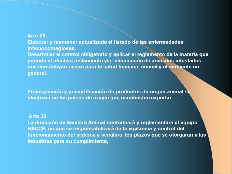 Arto 20. Elaborar y mantener actualizado el listado de las enfermedades infectocontagiosas.