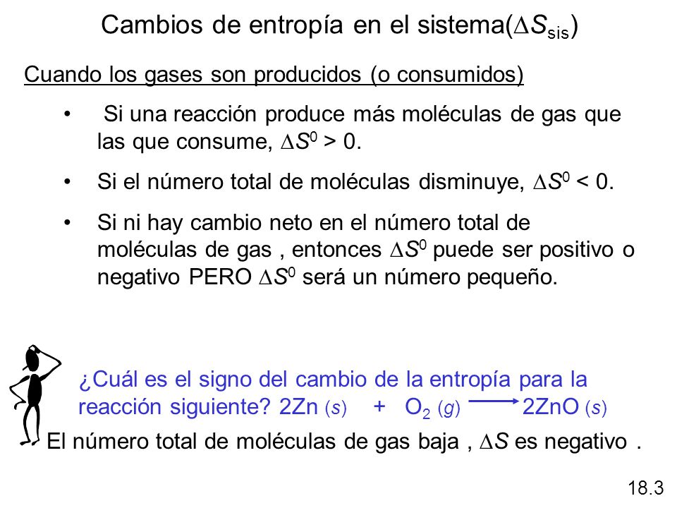 Cambios de entropía en el sistema(DSsis)