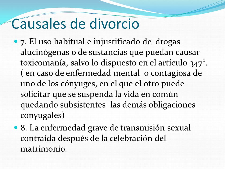Causales de divorcio