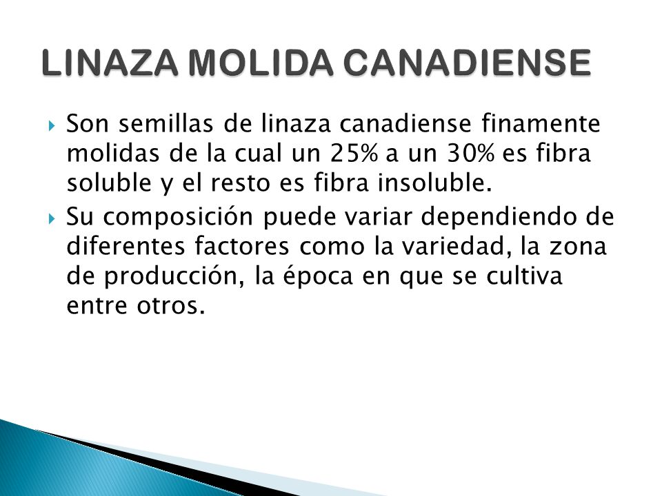 LINAZA MOLIDA CANADIENSE