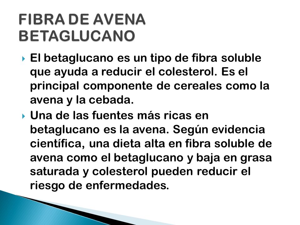 FIBRA DE AVENA BETAGLUCANO