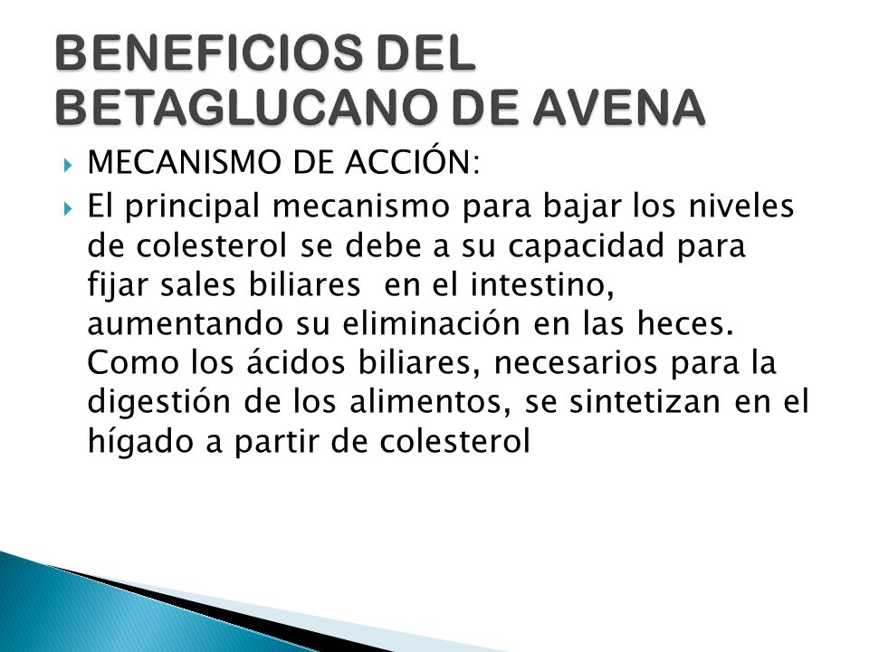 BENEFICIOS DEL BETAGLUCANO DE AVENA