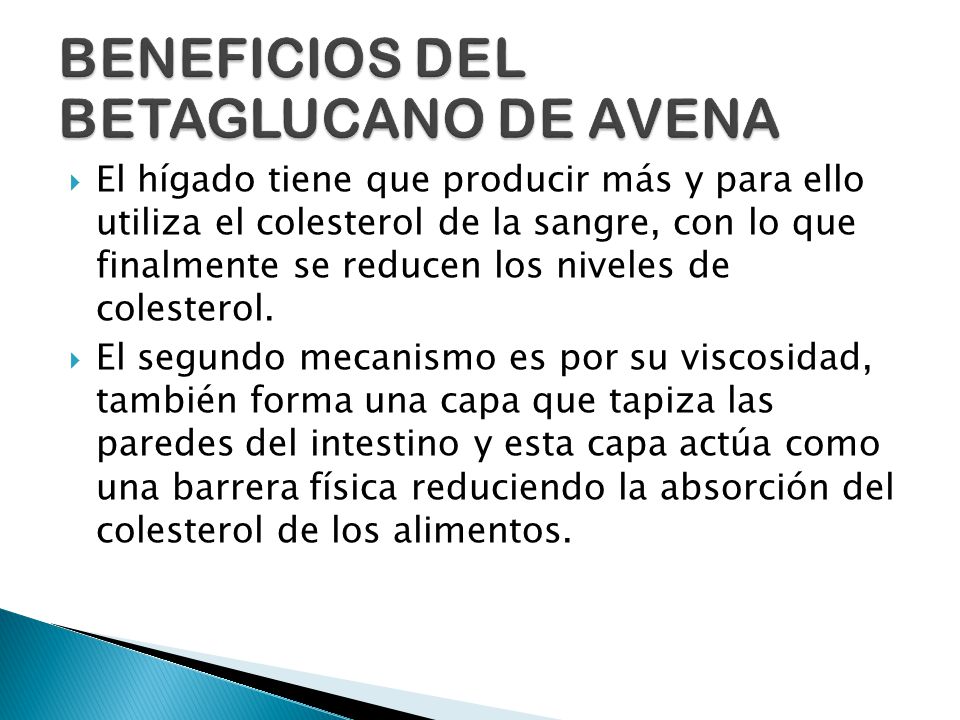 BENEFICIOS DEL BETAGLUCANO DE AVENA