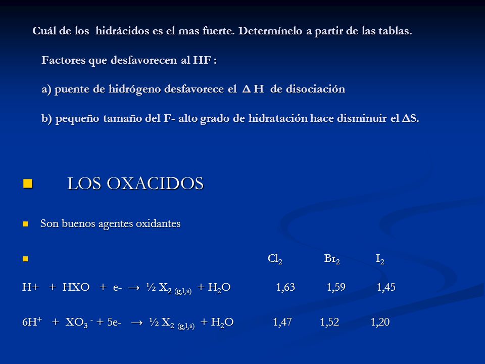 Cuál de los hidrácidos es el mas fuerte